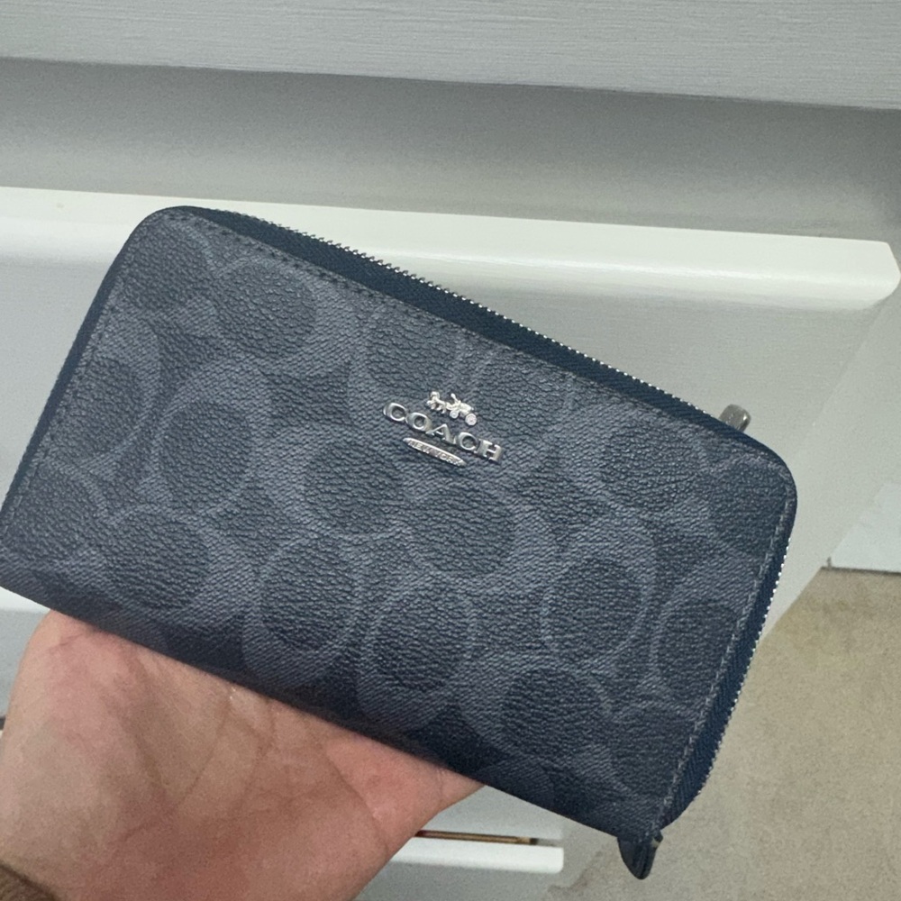 Coach Navy Signature Wallet